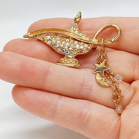 Kirks Folly Magic Genie Lamp Aladdin Brooch - Picture 3 of 5
